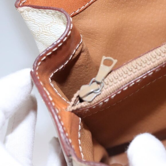 CELINE Macadam Canvas Hand Bag PVC Leather 2way White - Picture 14 of 16